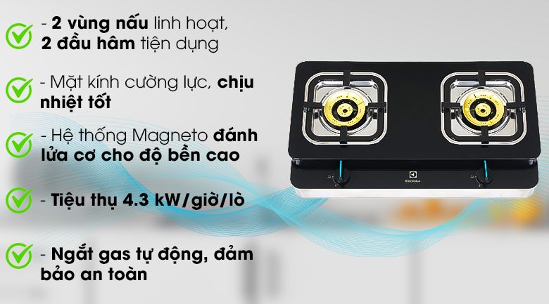 Bếp ga dương Electrolux ETG729GKTR