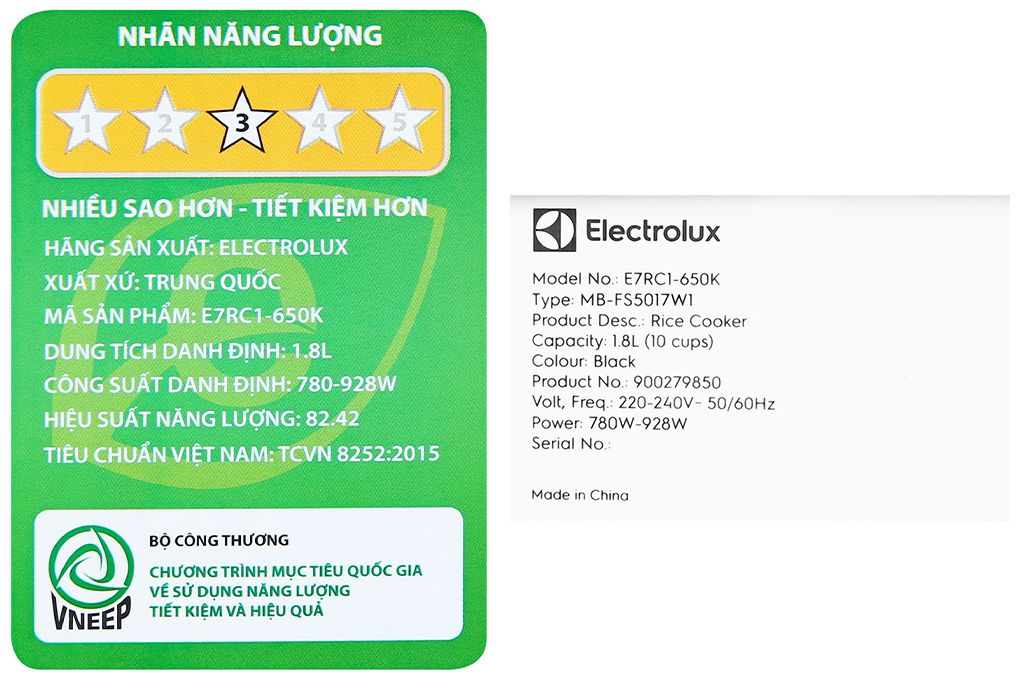 Nồi cơm điện Electrolux E7RC1-650K