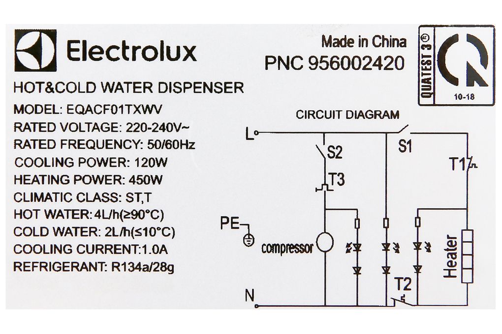 Cây Nước Electrolux EQACF01TXWV