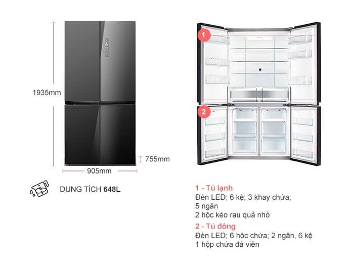 Tủ lạnh Electrolux EQE6909A-BVN