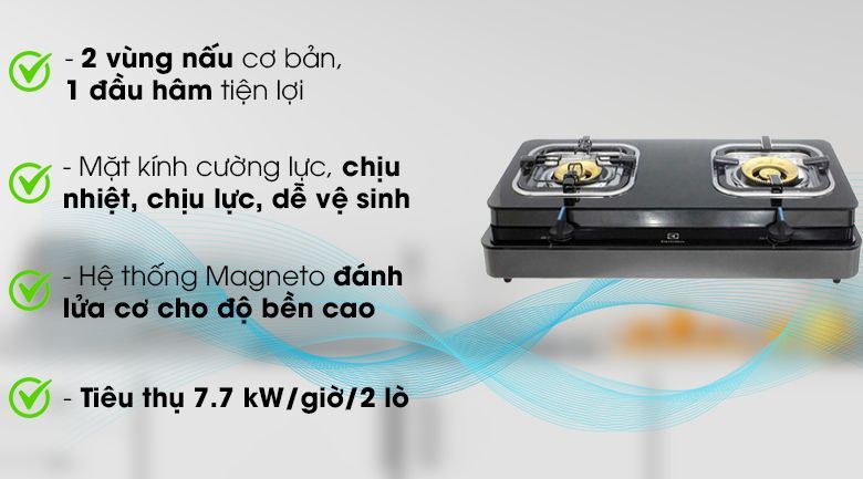 Bếp ga dương Electrolux ETG728GKR