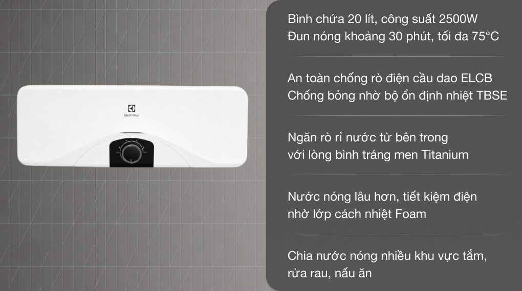 Bình nóng lạnh Electrolux EWS202DX-DWM