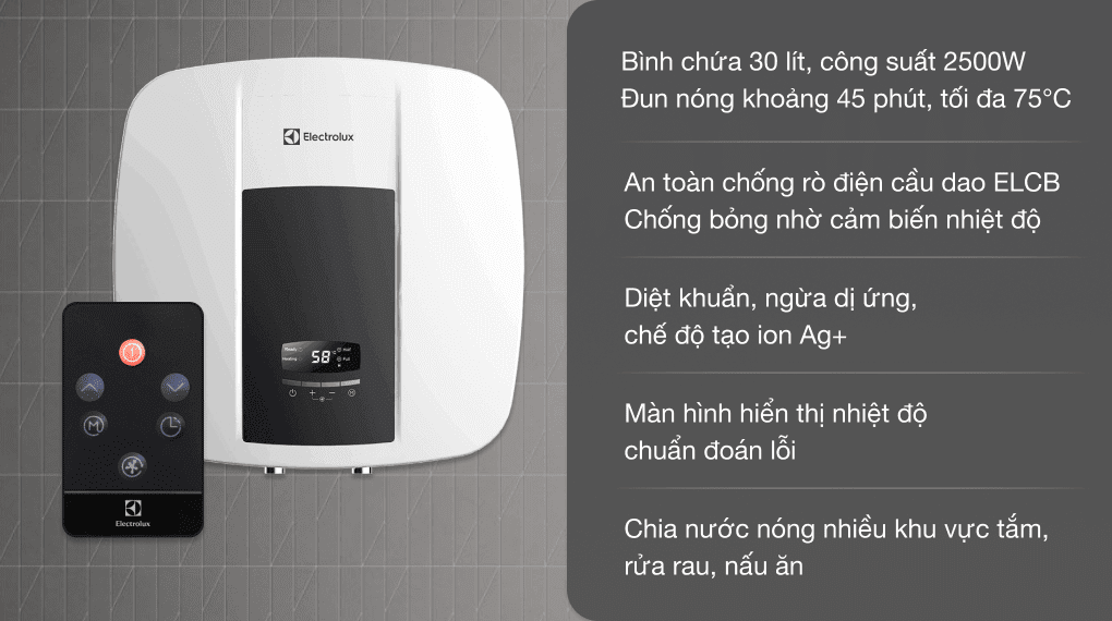 Bình nóng lạnh Electrolux EWS302DX-DWE