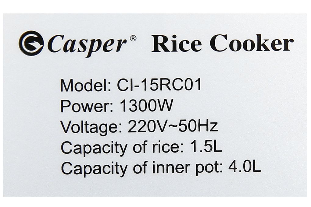 Nồi cơm điện Casper CI-15RC01