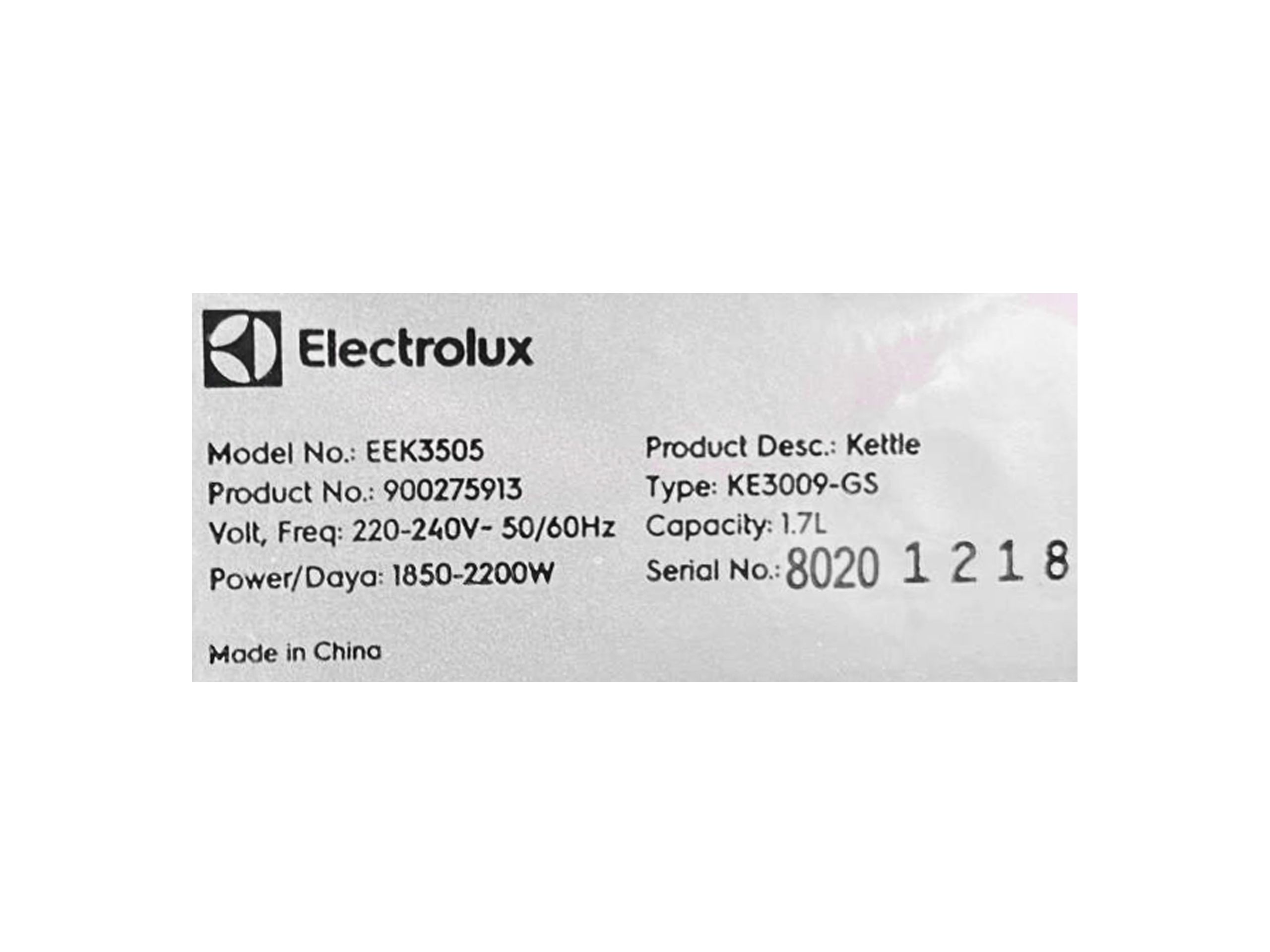 Ấm Siêu Tốc Electrolux EEK3505