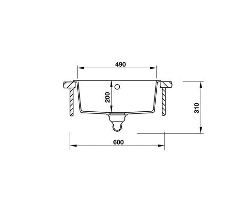 Chậu đá Hafele HS19-GEN1S60