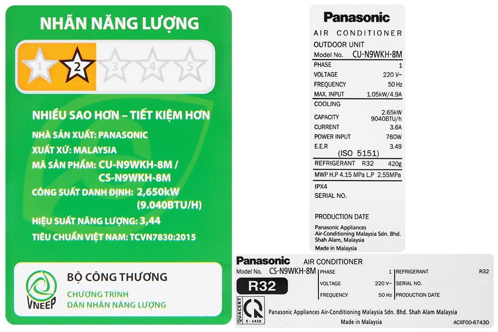 Điều hòa Panasonic CU/CS-N9WKH-8