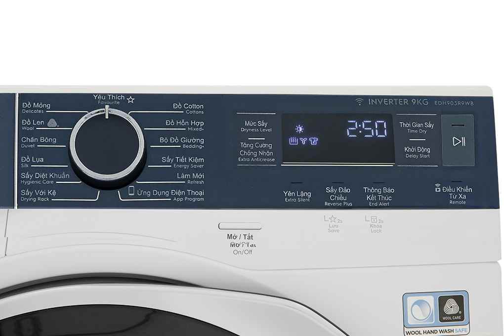 Máy sấy bơm nhiệt Electrolux 9 kg EDH903R9WB