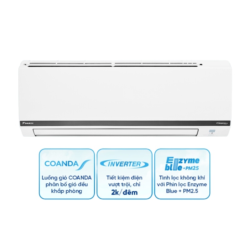 Điều hòa Daikin inverter 9000 BTU 1 chiều FTKB25XVMV