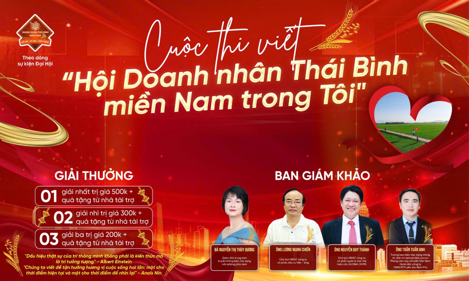 Cuộc thi viết "Hội Doanh nhân Thái Bình miền Nam trong Tôi"