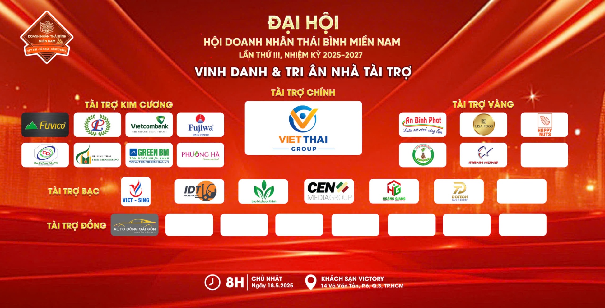 THƯ MỜI THAM DỰ VÀ TÀI TRỢ ĐẠI HỘI