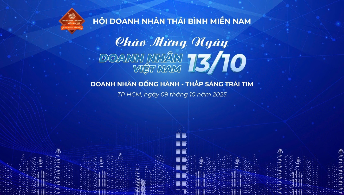 Ngày 9/10, Hội Doanh nhân Thái Bình miền Nam ra mắt “Quỹ Trái tim Thái Bình”