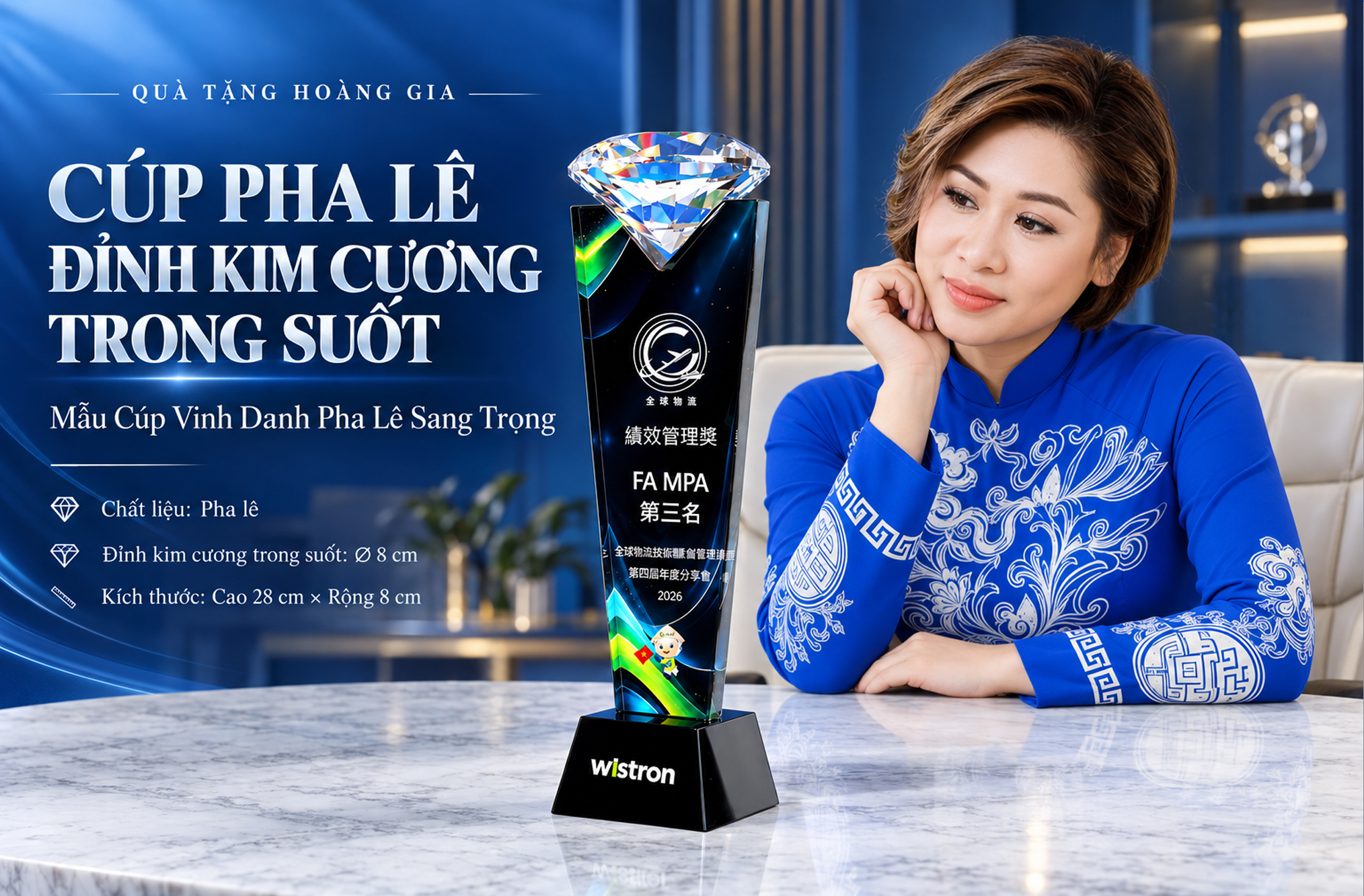 CÚP VINH DANH KHEN THƯỞNG PHA LÊ ĐỈNH KIM CƯƠNG TRONG SUỐT 8CM Banner.jpg