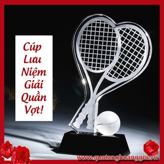 Cúp lưu niệm giải quần vợt pha lê CTN80