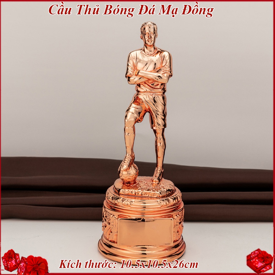 BĐ40C Cầu Thủ Bóng Đá Mạ Đồng