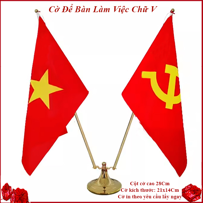 Bộ Đế Cắm Cờ Để Bàn Làm Việc Lãnh Đạo CĐB 90A