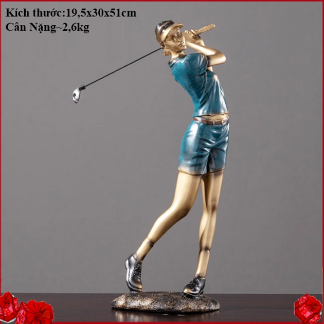 Mẫu Golfer tượng Golf Deco trang trí văn phòng CG216