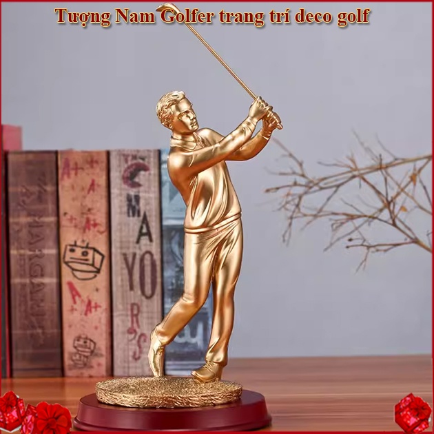 Tượng Nam Golfer trang trí deco golf CG223