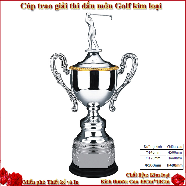 Cúp trao giải thi đấu môn Golf kim loại