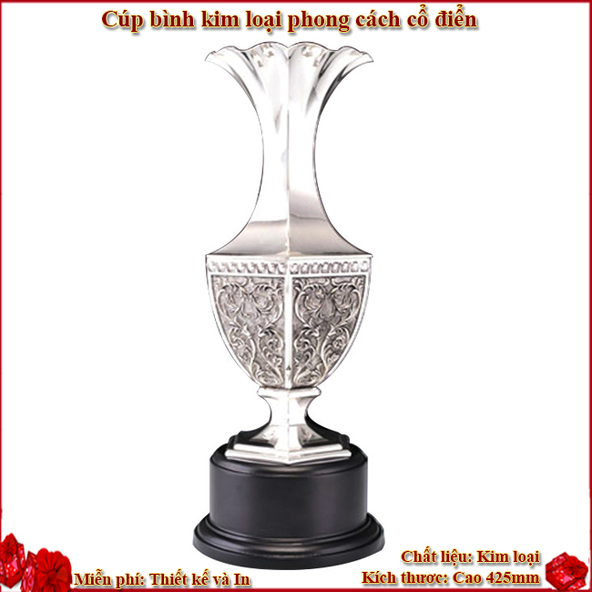 Cúp bình kim loại phong cách cổ điển CG291