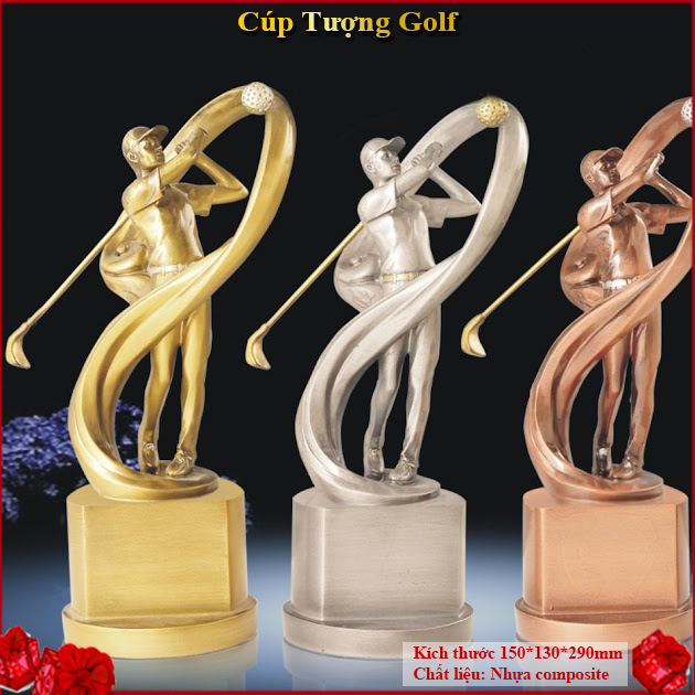 Cúp Tượng Golf quà tặng chơ Golfer CG206