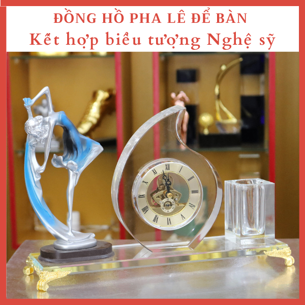 Đồng Hồ Để Bàn Kết Hợp Biểu Tượng Nghệ Sỹ Múa ĐHĐB110