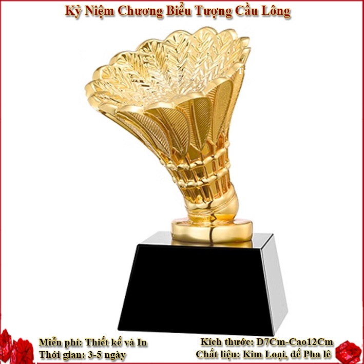 Làm Kỷ Niệm Chương Pha Lê Cầu Lông CCL26