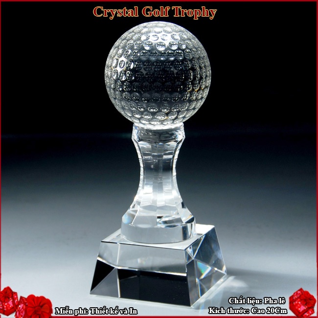 Crystal Golf Trophy CG235