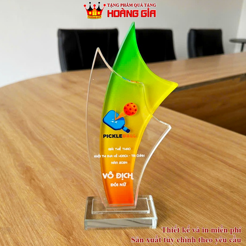 Cúp Kỷ Niệm Chương Pha Lê Pickleball CTT81B