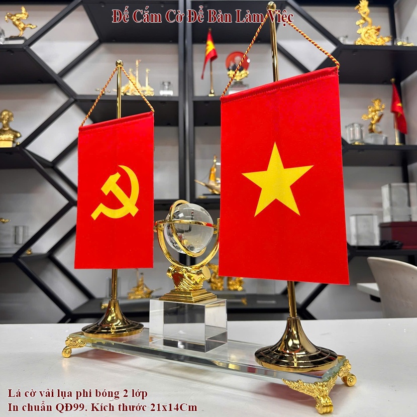 Bộ Đế Cắm Cờ Để Bàn Làm Việc Lãnh Đạo CĐB 90A