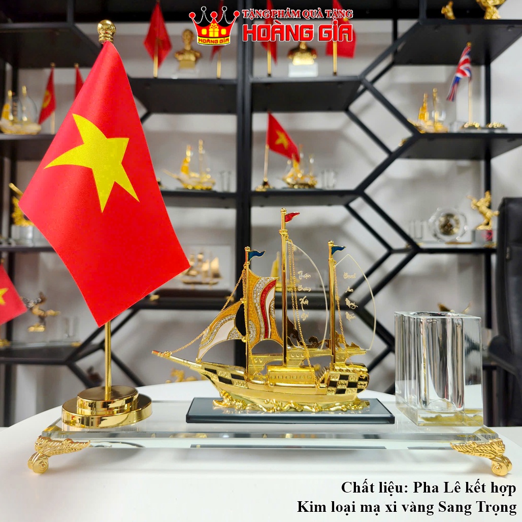 CB113C Biểu trưng trang trí để bàn hình thuyền buồm