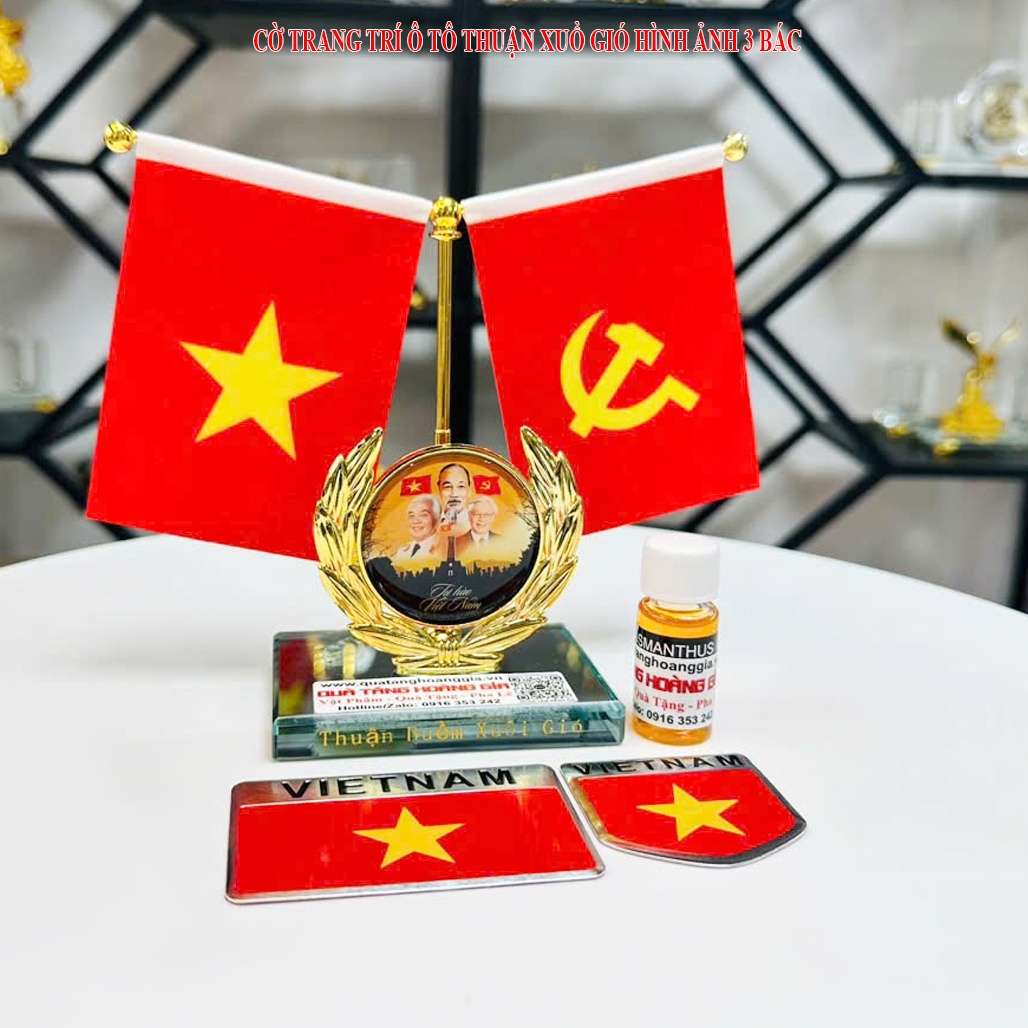 CĐB 124 CỜ TRANG TRÍ Ô TÔ THUẬN XUỒ GIÓ HÌNH ẢNH 3 BÁC
