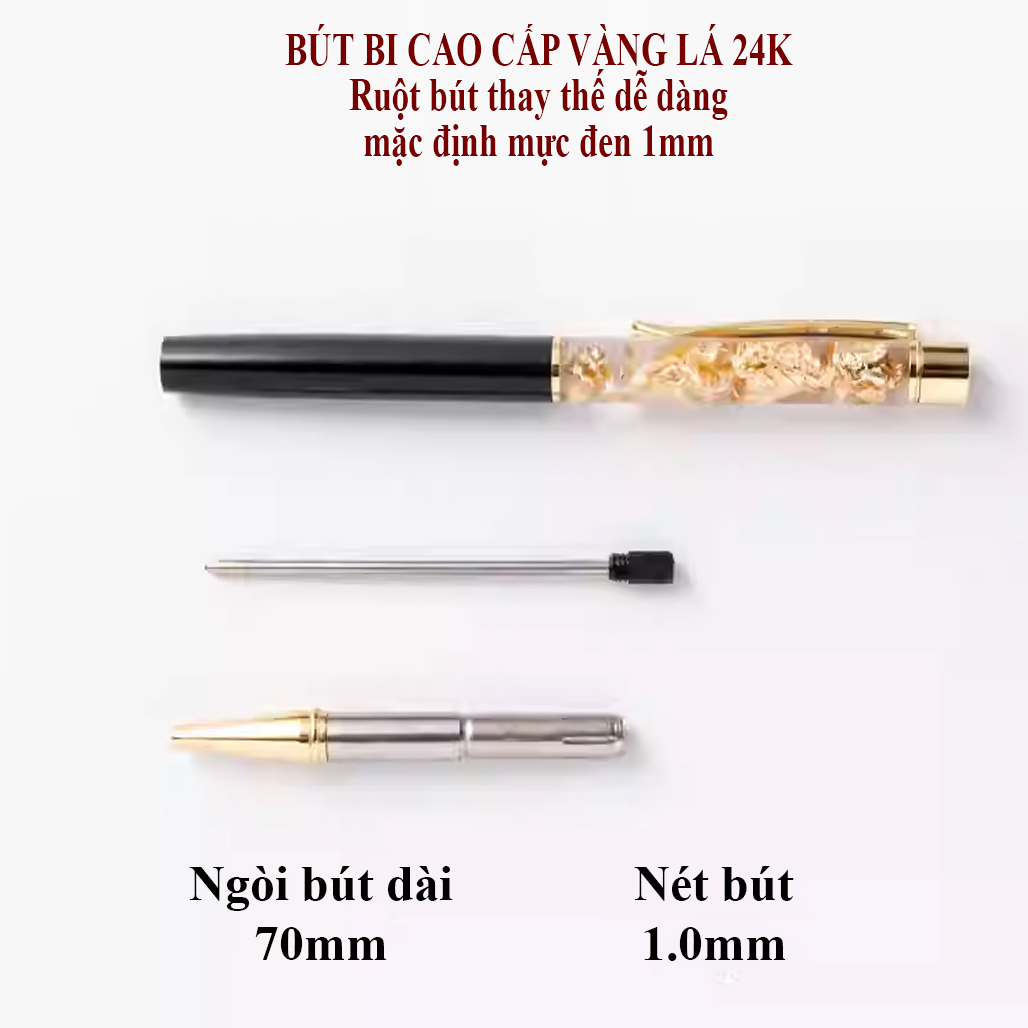 Bút Vàng Lá 24K Bút Bi Cao Cấp Dành Cho Doanh Nhân Lãnh Đạo BQT33