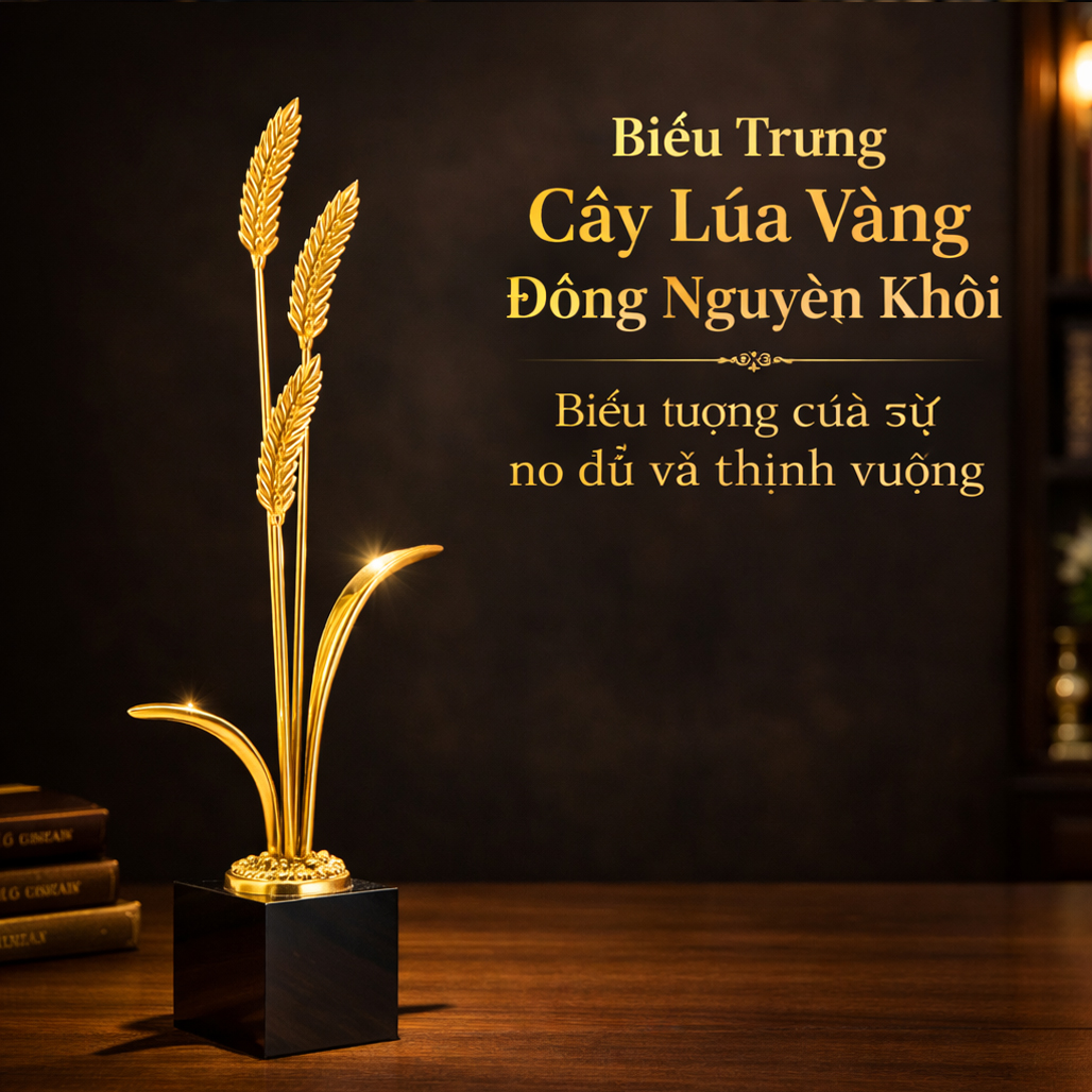 Đồ Trang Trí Biểu Trưng Cây Lúa Vàng QTV 21