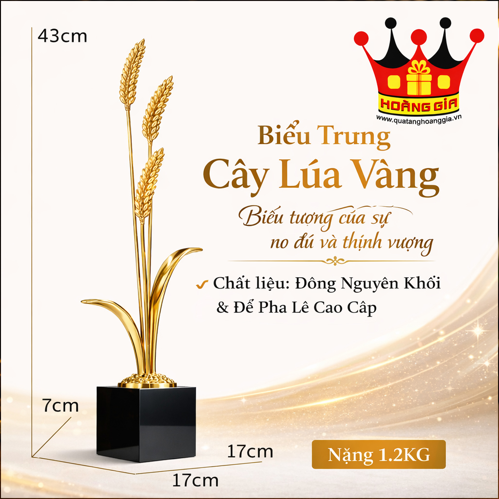 Đồ Trang Trí Biểu Trưng Cây Lúa Vàng QTV 21