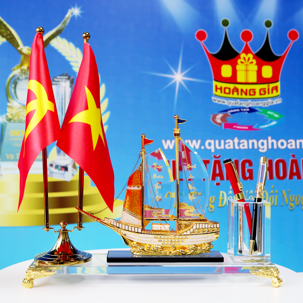 Bộ Để Bàn Pha Lê Ống Cắm Bút Cao Cấp Quà Tặng Doanh Nhân Tính Tế Sáng TRọng QDN 77