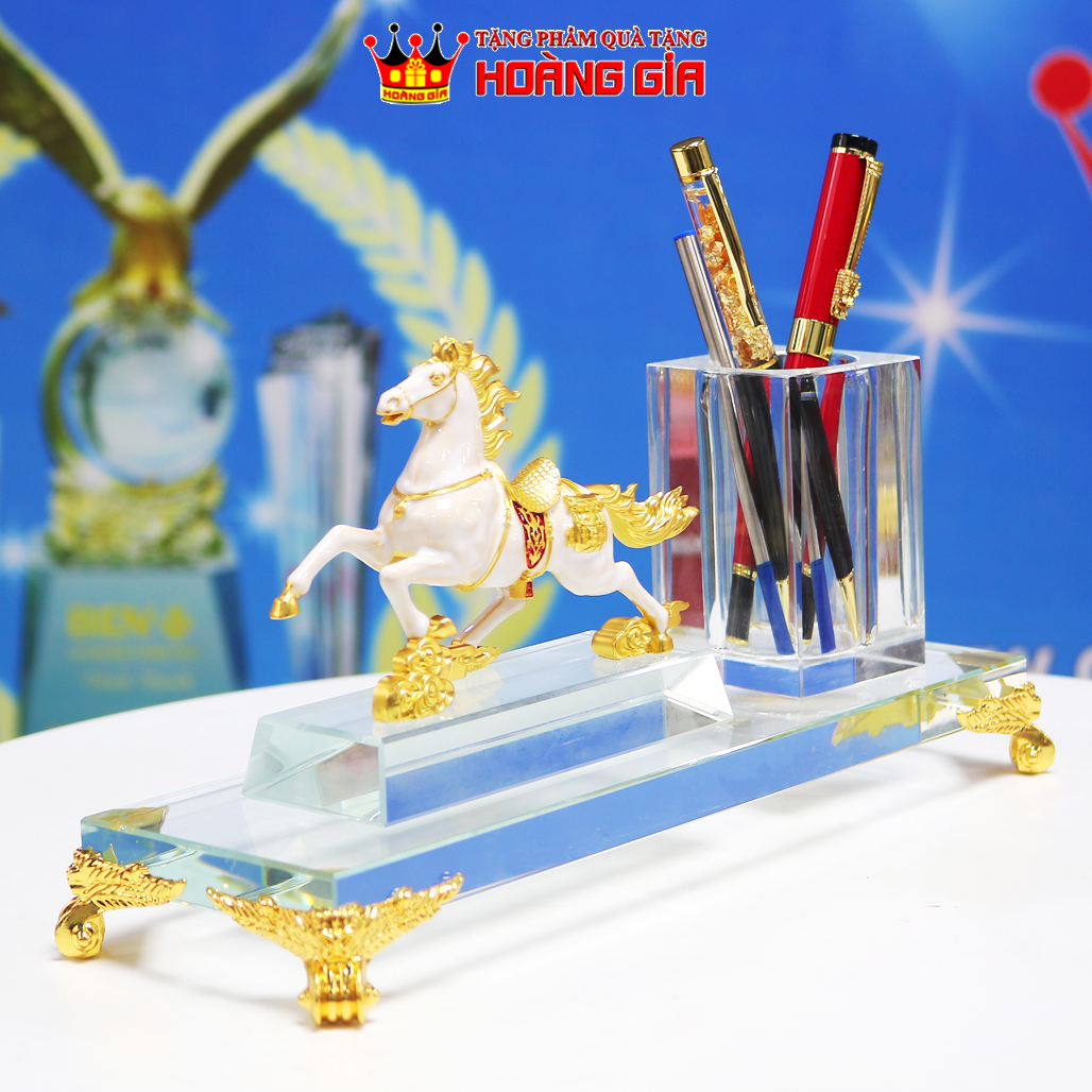 Cắm Bút Pha Lê Ngựa Trắng MĐ49