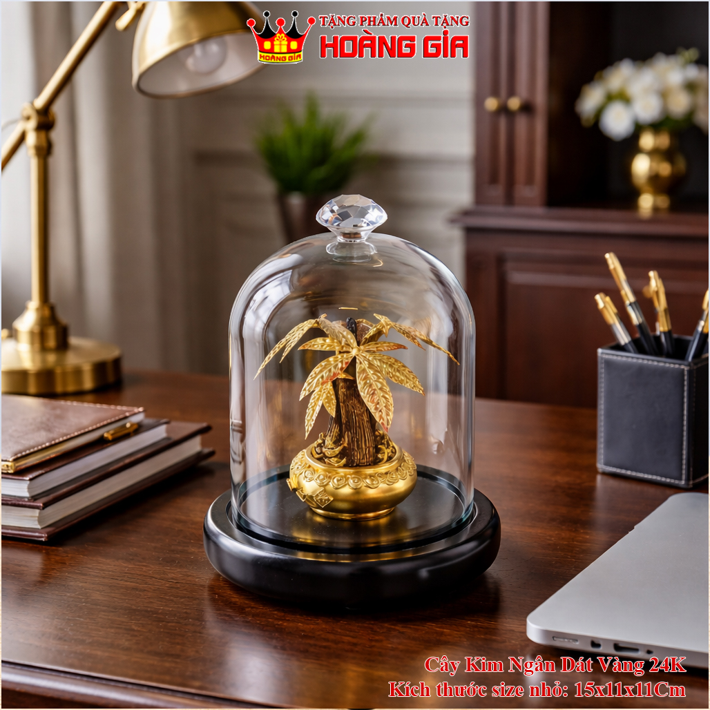 Cây Kim Ngân Dát Vàng 24K QTV 25