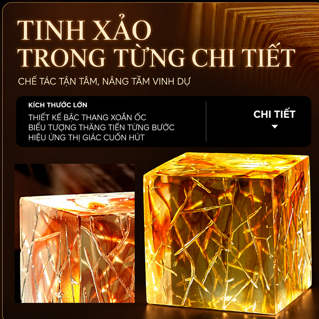 Cúp Pha Lê Đa Sắc Hình Trụ CVD50