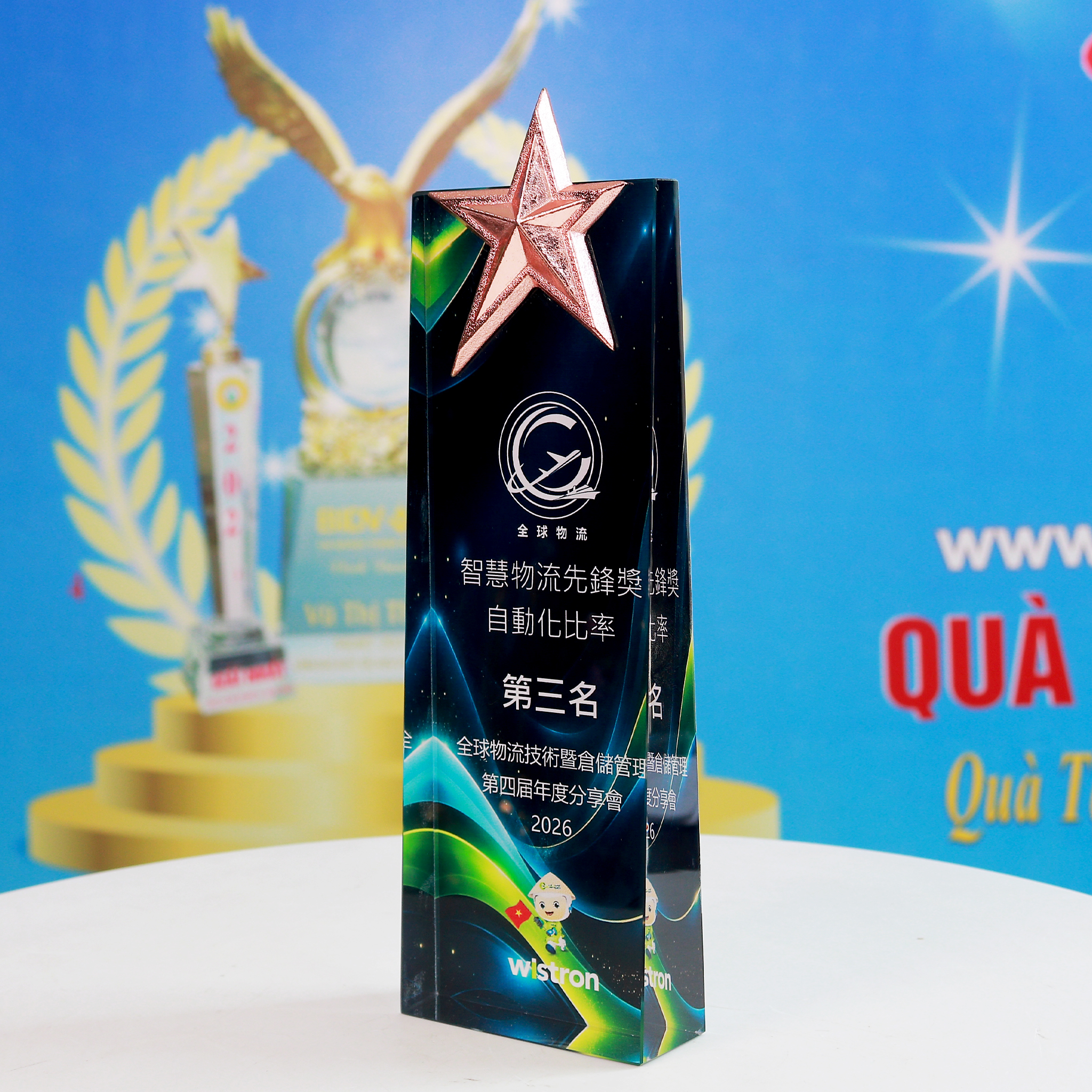 Cúp Pha Lê Ngôi Sao Vàng Bạc Đồng