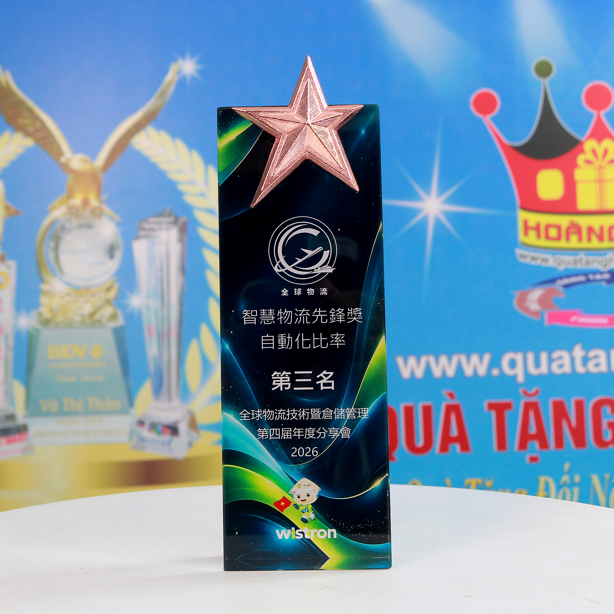 Cúp Pha Lê Ngôi Sao Vàng Bạc Đồng