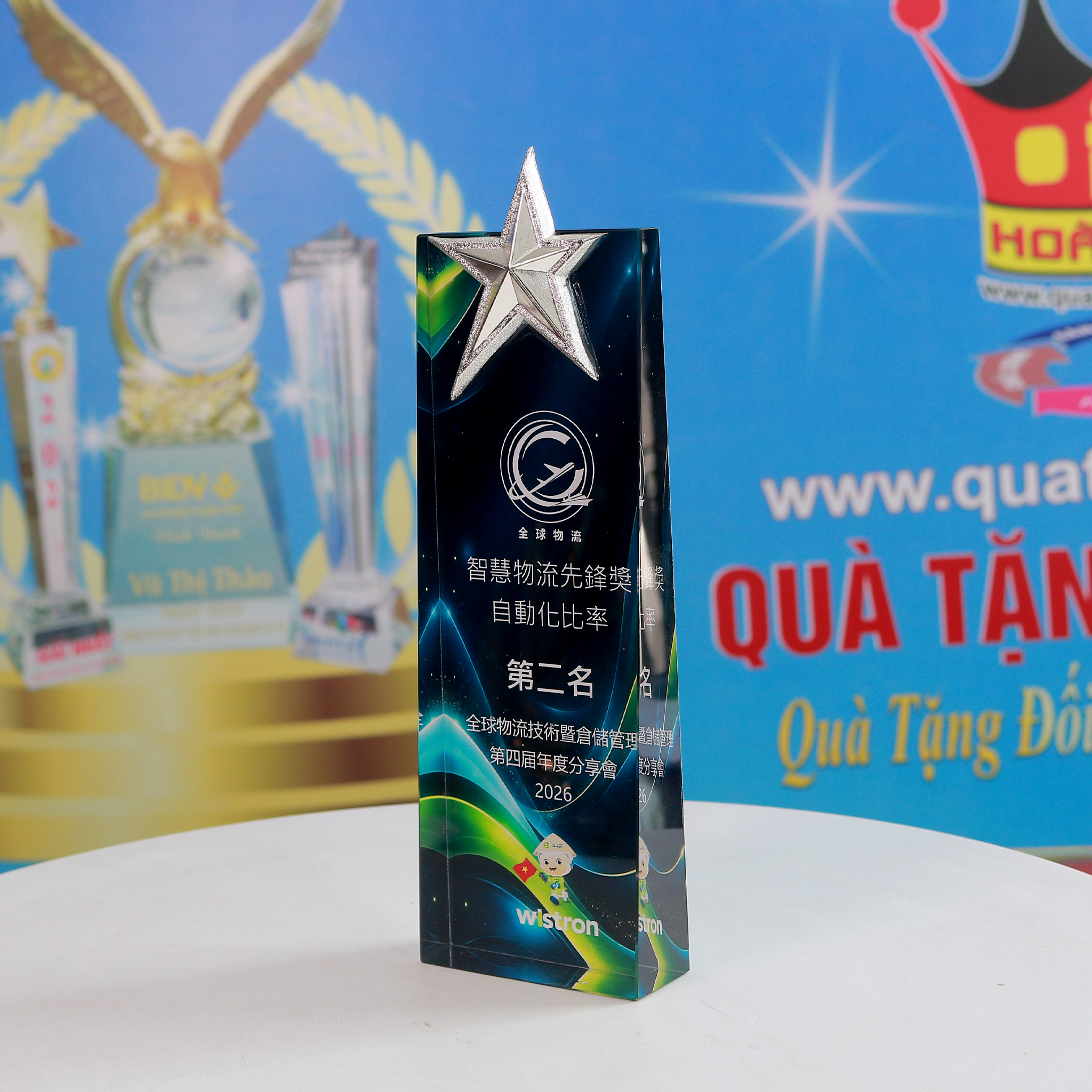 Cúp Pha Lê Ngôi Sao Vàng Bạc Đồng