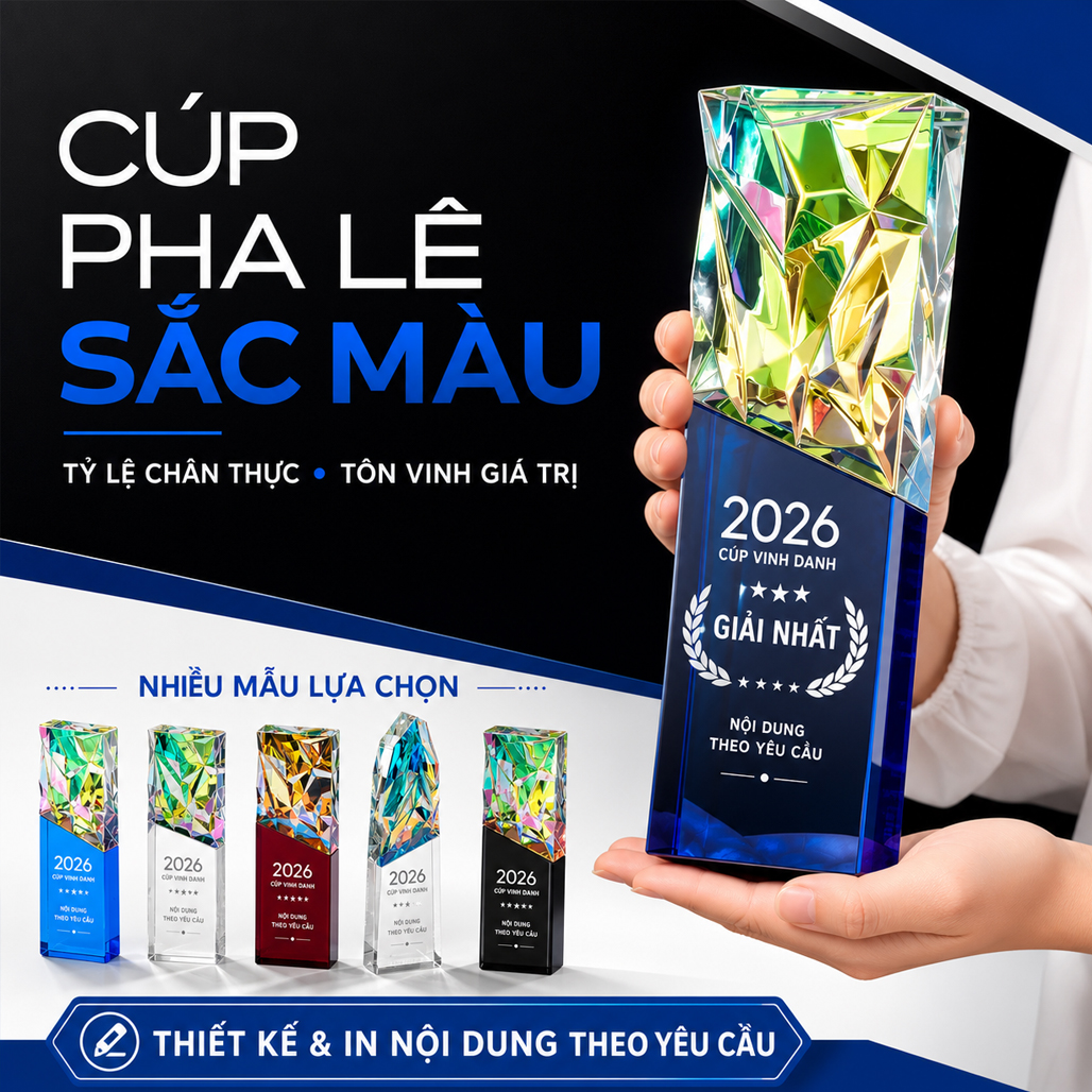 Cúp Pha Lê Vinh Danh Sắc Mẫu