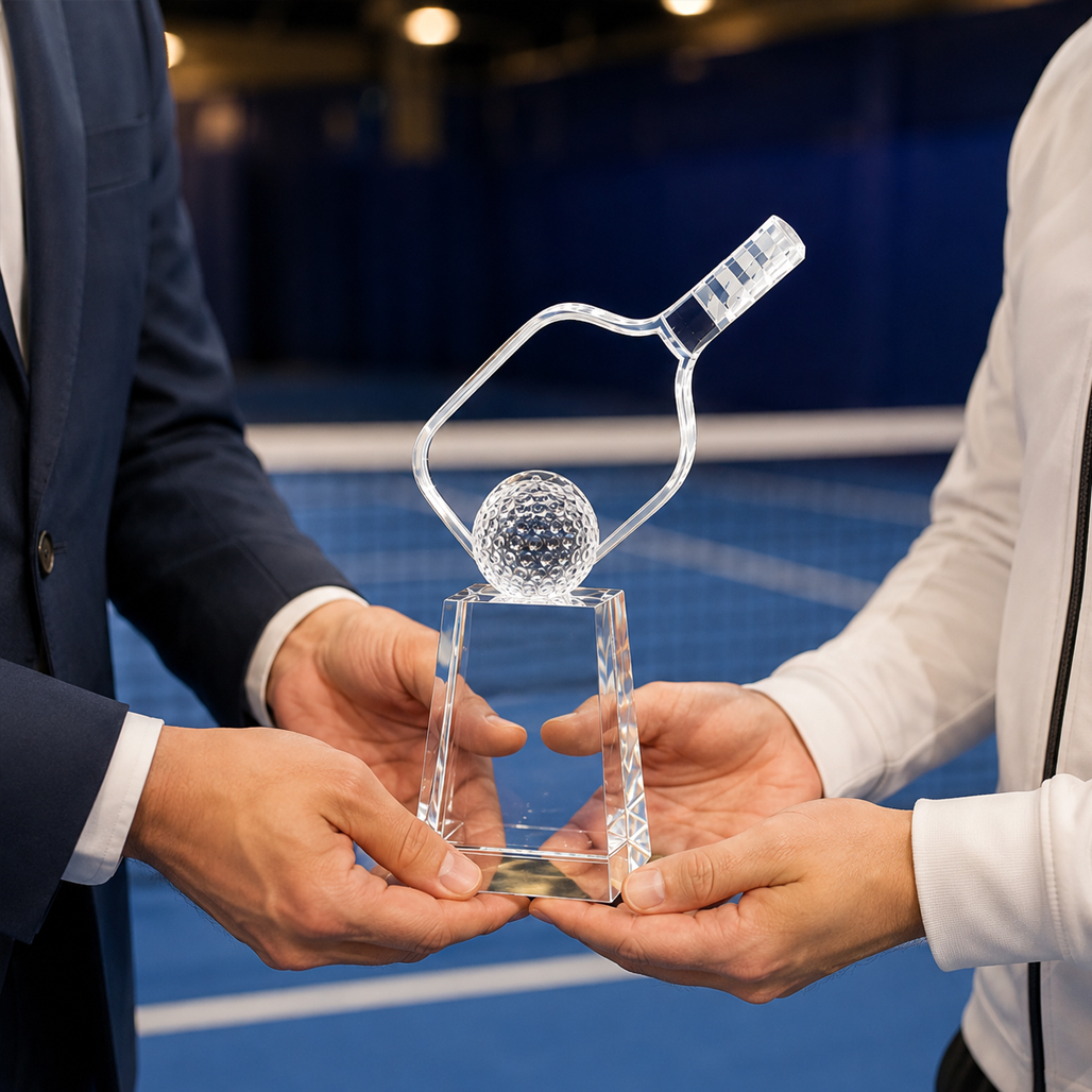 Cúp pickleball pha lê 12