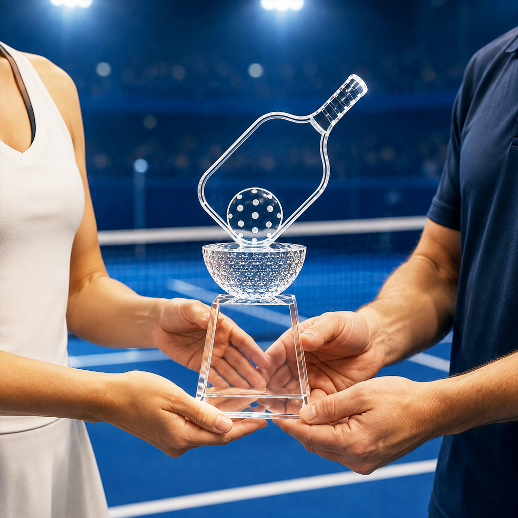 Cúp pickleball pha lê 17