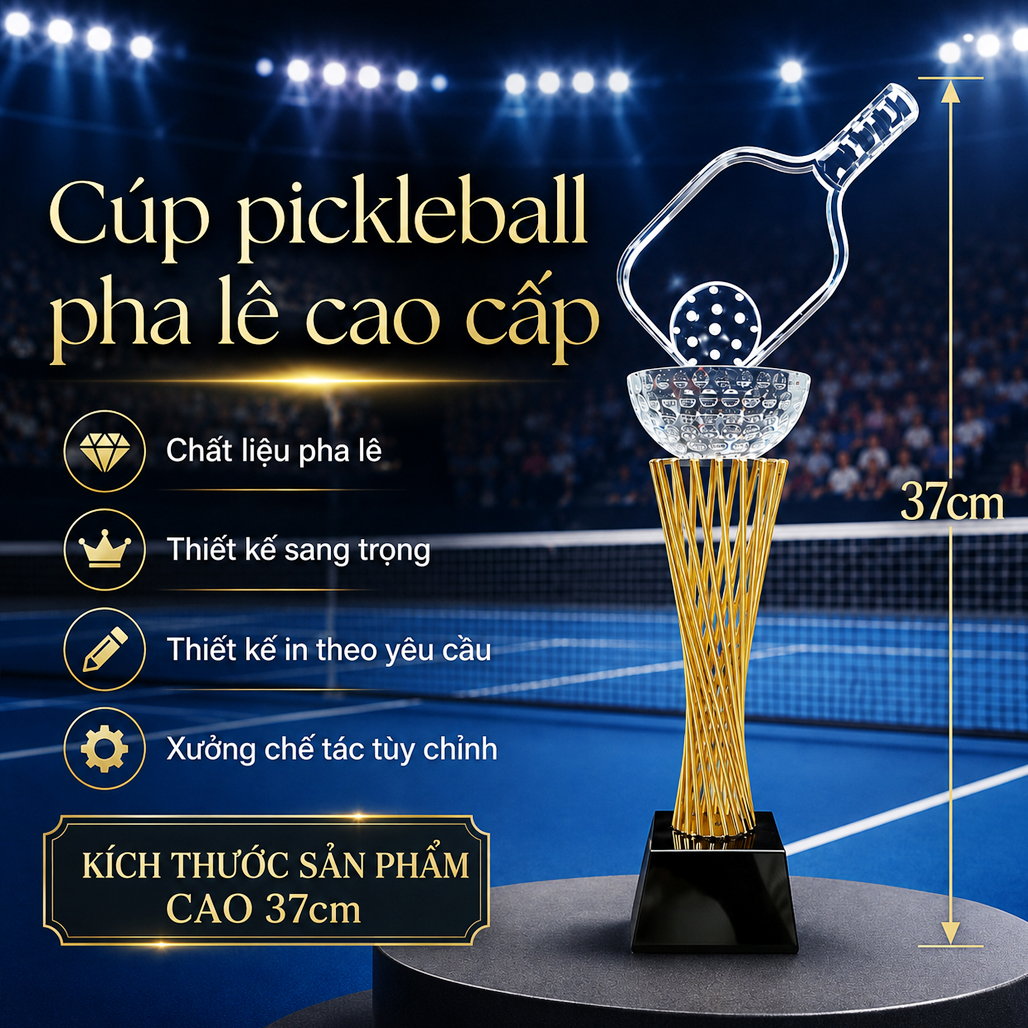 Cúp pickleball pha lê 20B