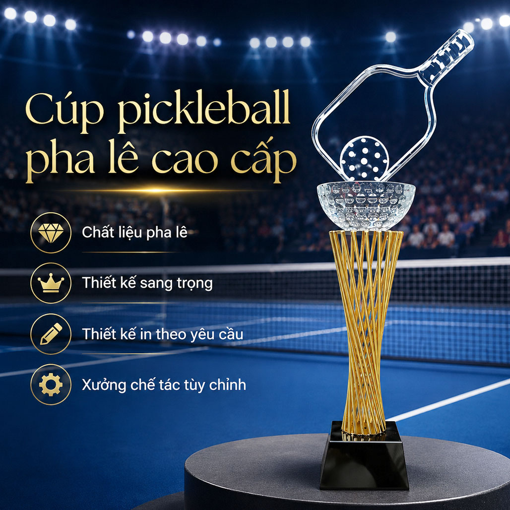Cúp pickleball pha lê 20B