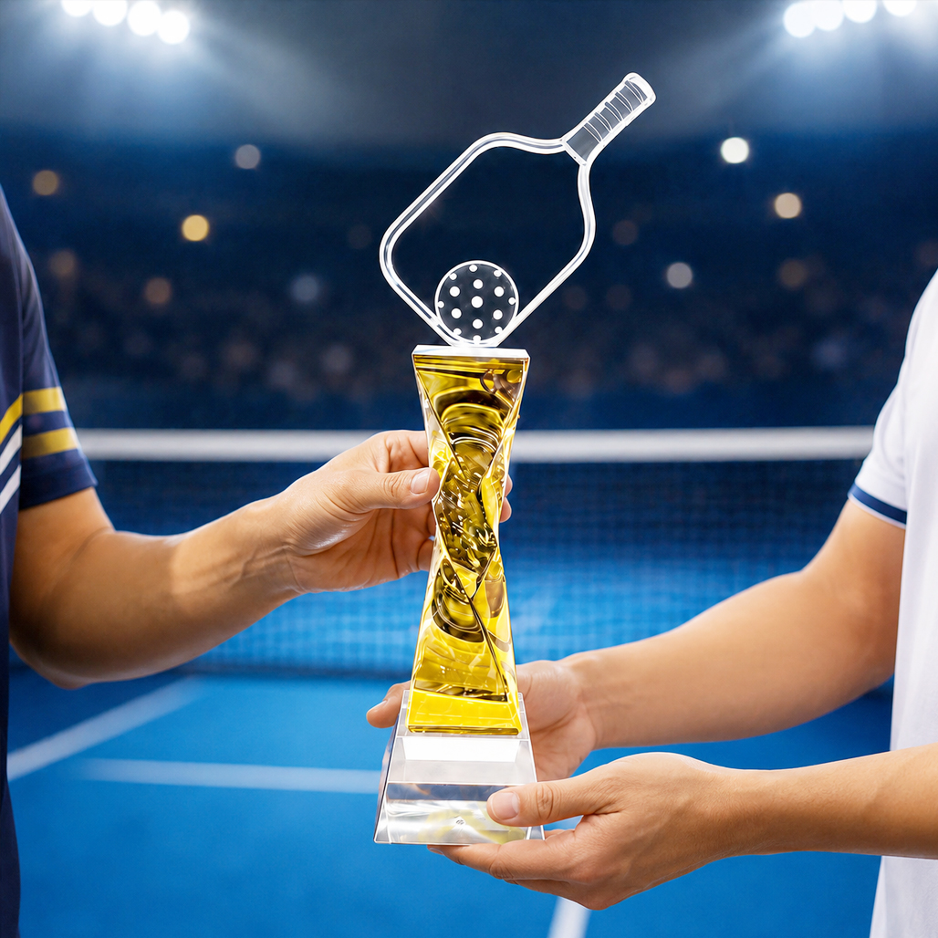 Cúp pickleball pha lê 25