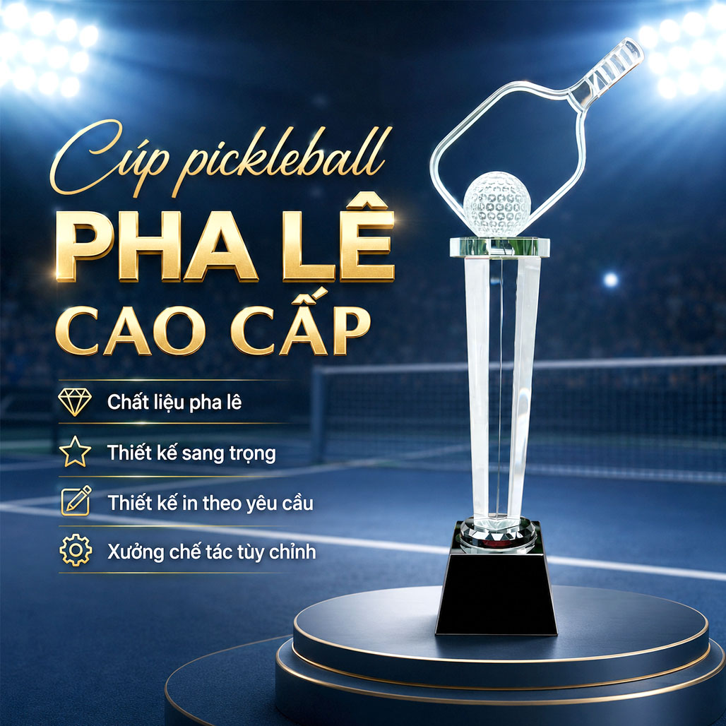 Cúp pickleball pha lê 31