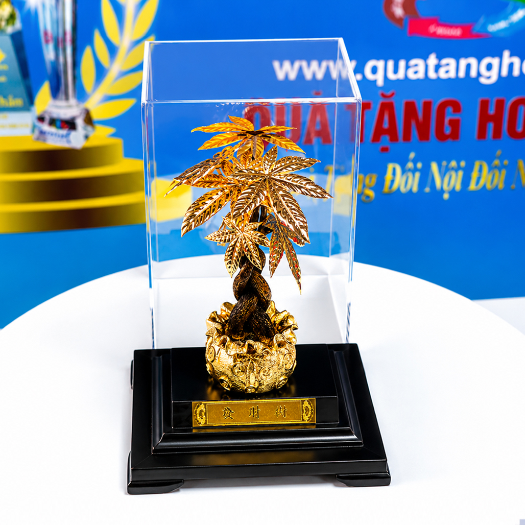 Đồ Trang Trí Cây Kim Ngân Mạ Vàng QTV 27
